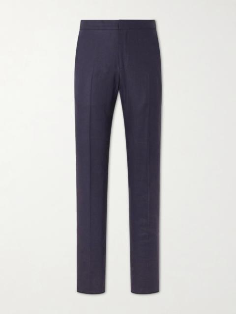 ZEGNA Straight-Leg Linen-Twill Trousers