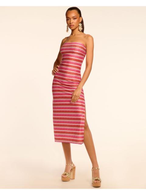 RAMY BROOK Sparkle Chevron Nava Coverup Dress