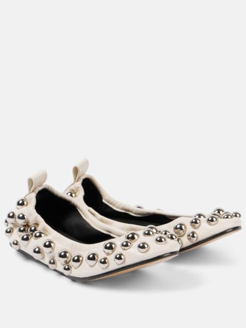 Belna studded leather ballet flats