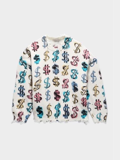 R13 DOLLAR SIGN OVERSIZED SWEATER - MULTICOLOR | R13