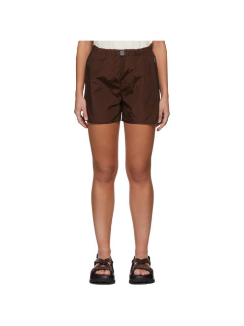 Brown Parachute Shorts