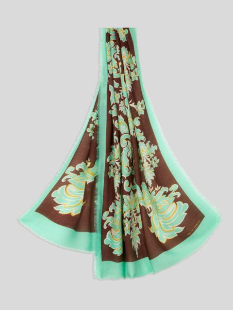 Etro PRINTED CASHMERE AND SILK SCARF