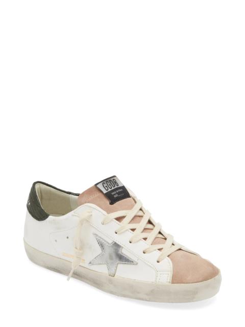 Super-Star Low Top Sneaker in White/Silver