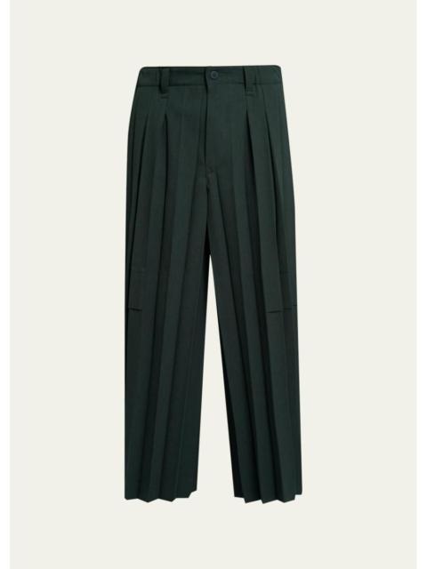 ISSEY MIYAKE Men's Pleated Cropped Pants