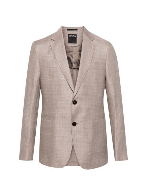 notched-lapels single-breasted blazer