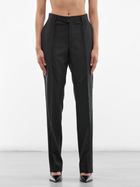 HODAKOVA Black Wool Deconstructed Horsehair Trousers