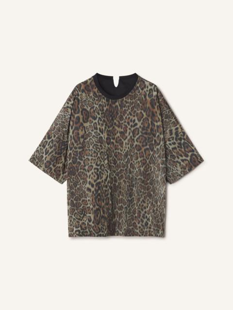 Lanvin REVERSIBLE PRINTED T-SHIRT IN COTTON AND TAFFETA