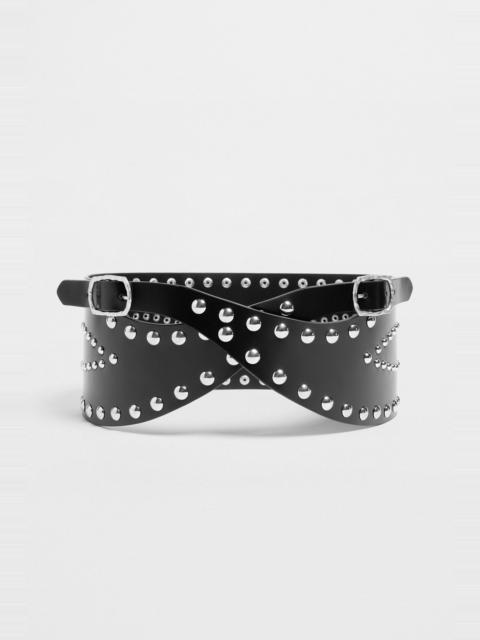 Ann Demeulemeester Niza 12 cm Corset Belt With Studs