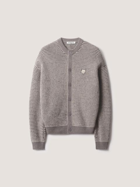 Maison Kitsuné FOX HEAD WAFFLE STITCH COMFORT CARDIGAN