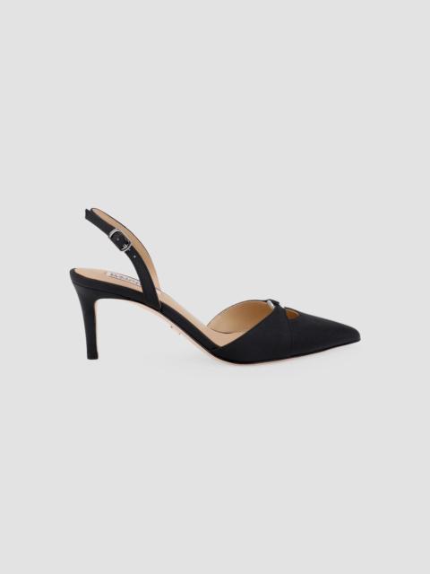 BADGLEY MISCHKA Women's Roger 65MM Embellished Satin Slingback Pumps - Black Crepe