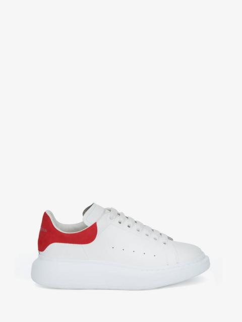 Alexander McQueen Men's Oversized Sneaker in White/lust Red