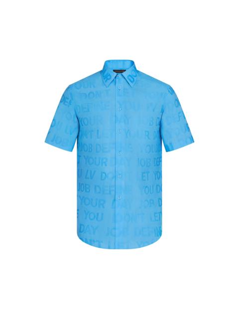 Louis Vuitton Short-sleeved Tonal Letters Shirt