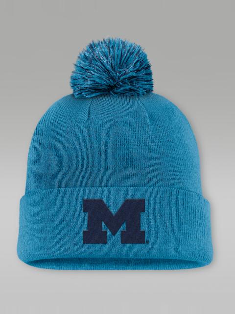 Jordan Michigan Primetime Campus Toned Men's Jordan Brand College Cuffed Pom Beanie