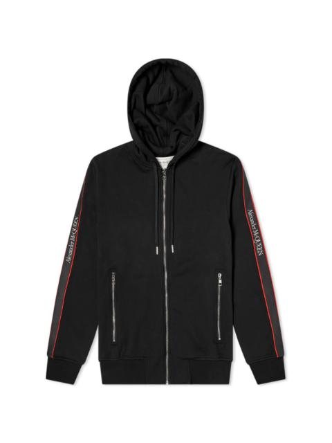 Alexander McQueen Alexander McQueen Taped Logo Zip Hoody