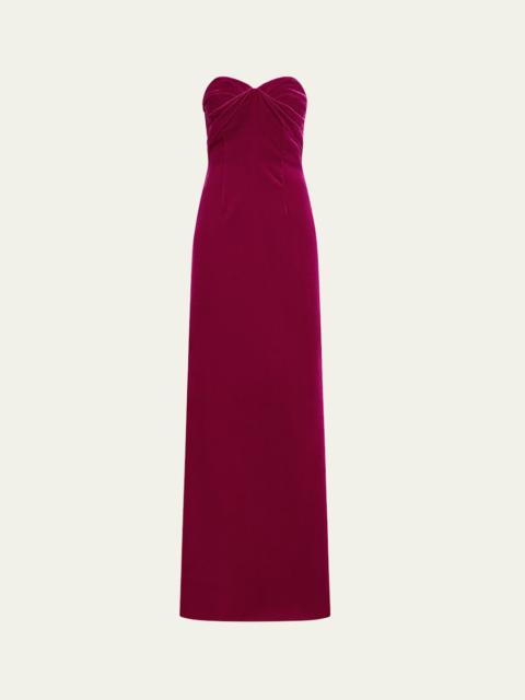 TOM FORD Strapless Velvet Column Gown