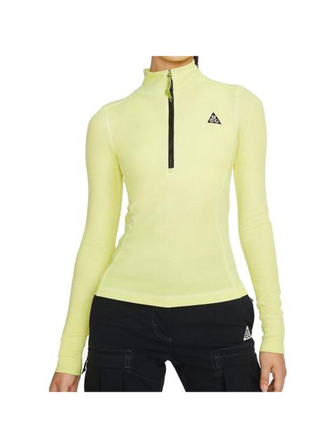 Nike (WMNS) Nike ACG Long Sleeve Base Layer Top 'Green Yellow' DH3096-389