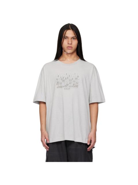 Maison Margiela Gray Cotton Numerical T-shirt