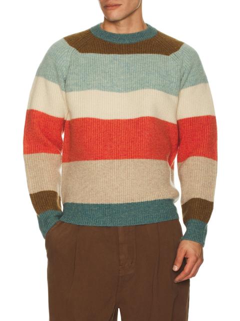 BEAMS PLUS Crew Multi Stripe 5g Sweater