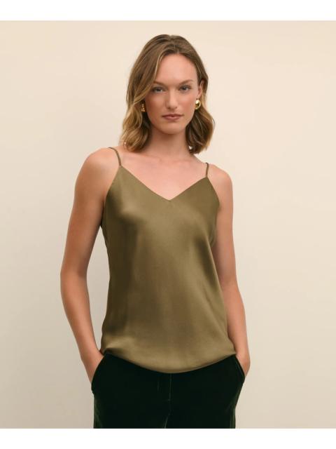 Brooks Brothers V-Neck Cami in Washable Silk Charmeuse