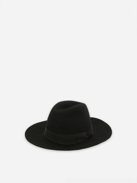 Wool felt fedora hat