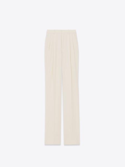 SAINT LAURENT wide-leg pants in wool gabardine