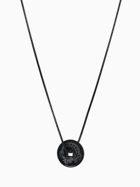 Black Stainless Steel Pendant Necklace Lunar New Year