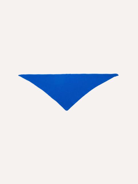 Drake's Royal Blue Lambswool Triangle Neck Scarf