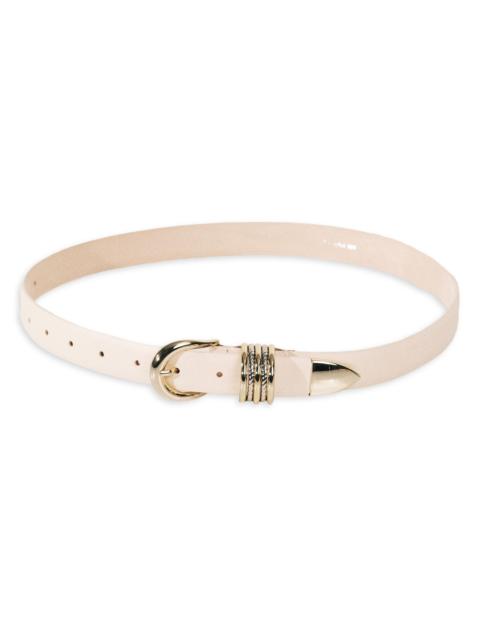 DÉHANCHE Women's Helica Leather Belt - Ivory And Mixed Metal