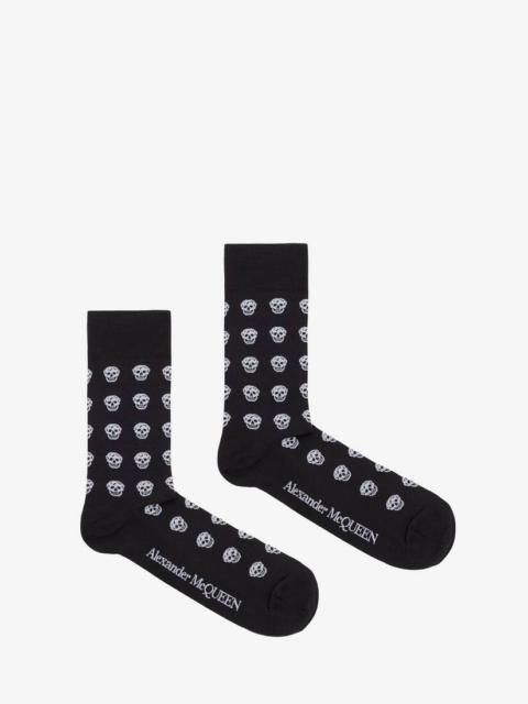Alexander McQueen Short Skull Socks in Black