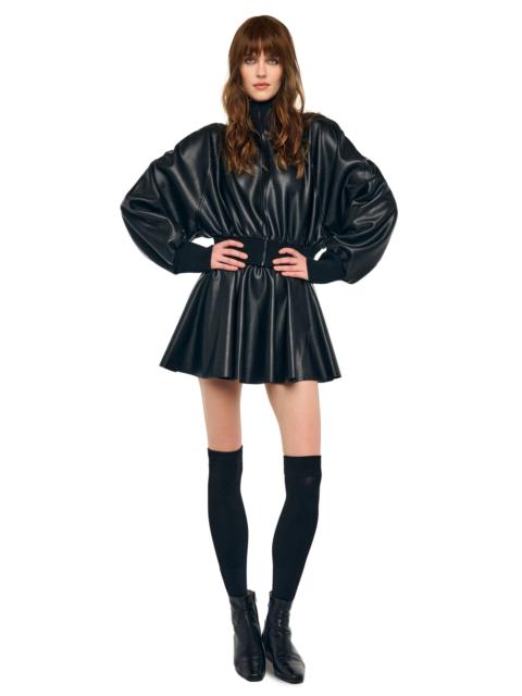 NORMA KAMALI CROPPED OVERSIZED TURTLE BOMBER JACKET