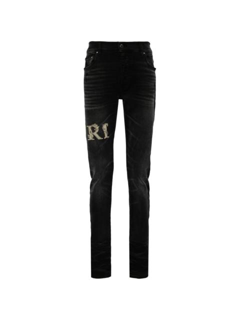 logo-appliquÃ© skinny-cut jeans