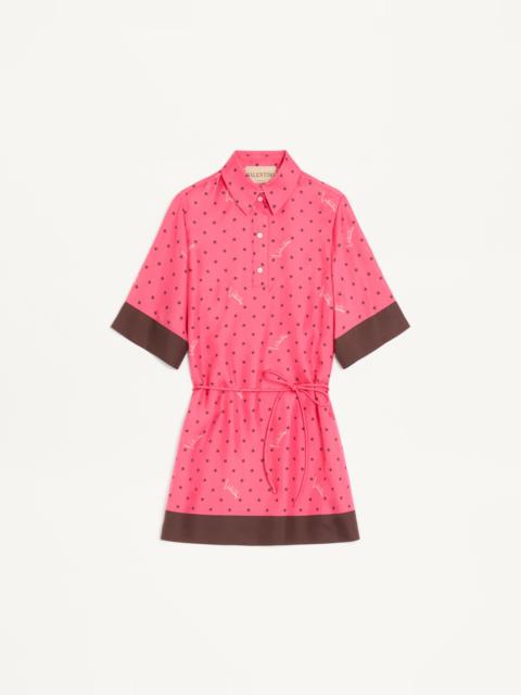 Valentino STARRY SIGNATURE CHEMISIER DRESS IN STELLINE TWILL