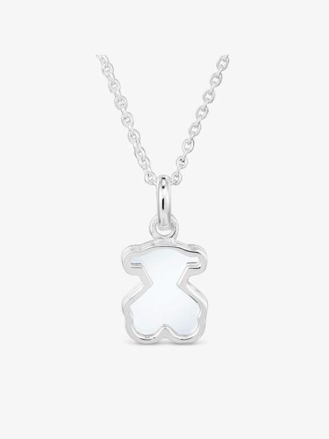 TOUS Short silver and white acrylic glass Necklace Galaxy