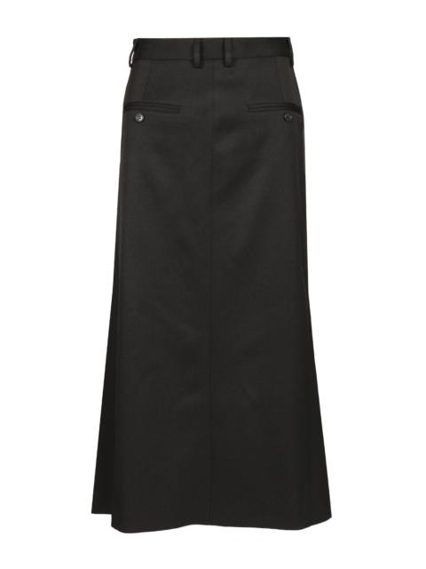 MM6 Maison Margiela Back-To-Back Midi Skirt Skirts Black