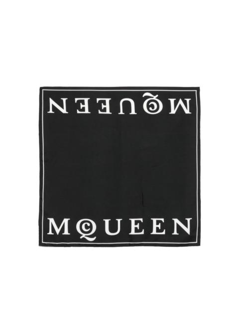 logo-print scarf