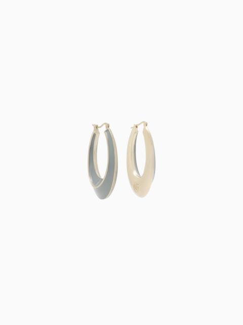 GIORGIO ARMANI EARRINGS IN TIN ALLOY AND BRASS WITH ENAMEL