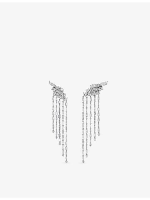 SUZANNE KALAN Angel 18ct White-Gold And Diamond Drop Earrings