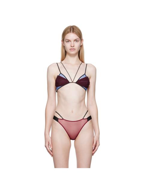 SSENSE Exclusive Burgundy & Blue Bra