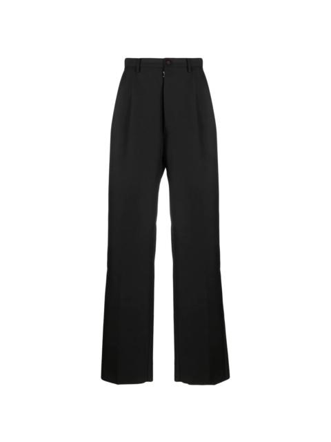 high-waisted straight-leg cut trousers