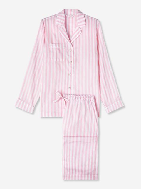 Derek Rose Women's Pyjamas Capri 20 Cotton Pink
