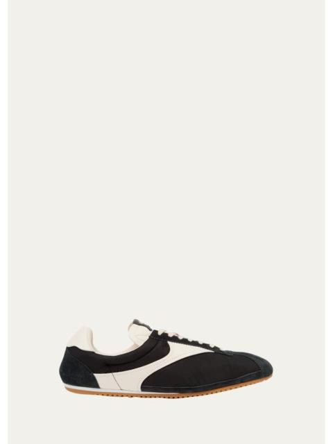 Bottega Veneta Men's Shot Nylon and Leather T-Toe Sneakers