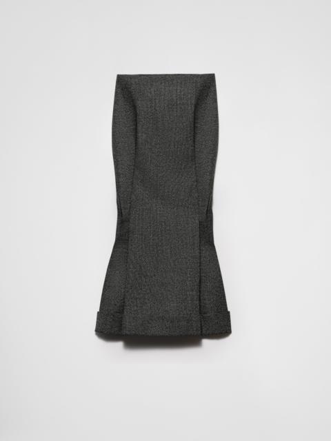 Prada Mouliné wool midi-skirt