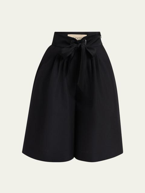 Valentino Bow-Waist Bermuda Shorts