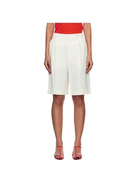 Victoria Beckham Off-White Tailored Shorts