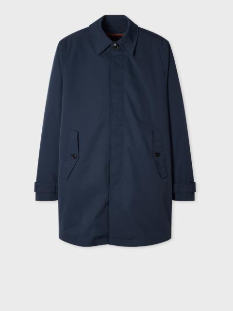 Paul Smith Navy Recycled-Polyester Mac with Removable Lining