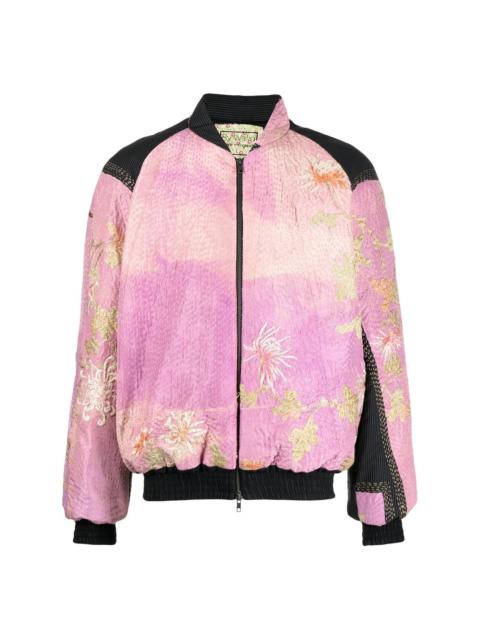 By Walid Otto embroidered bomber jacket