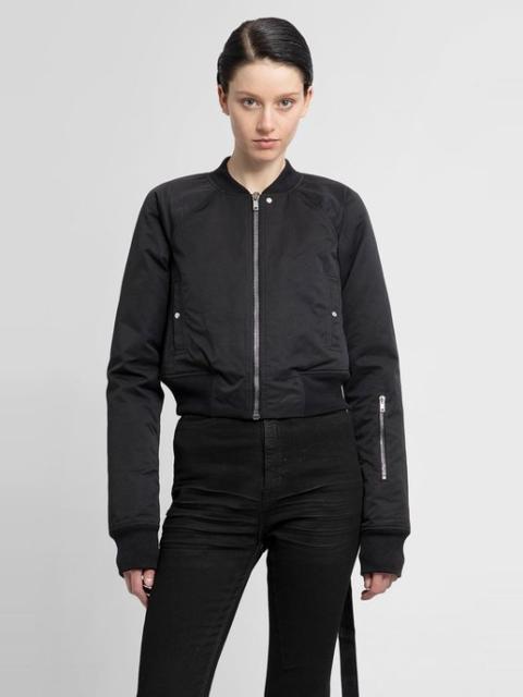 Rick Owens DRKSHDW Rick owens drkshdw women's black strobe faun bomber in cotton nylon faille