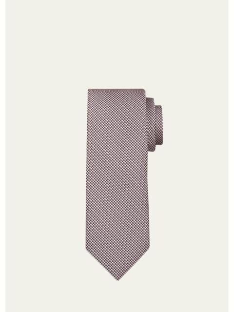 TOM FORD Men's Micro-Houndstooth Silk Tie