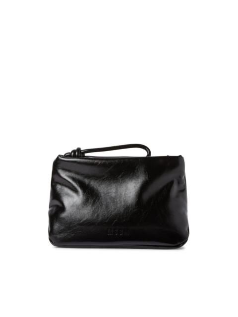 MSGM Faux leather small shoulder "Hobo" bag