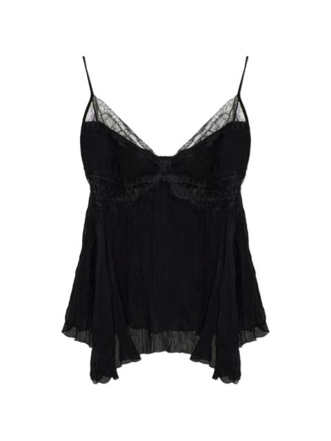 Blumarine lace-trim top